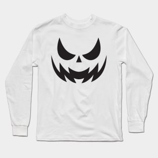 'Scary Pumpkin Face' Funny Pumpkin Fall Long Sleeve T-Shirt